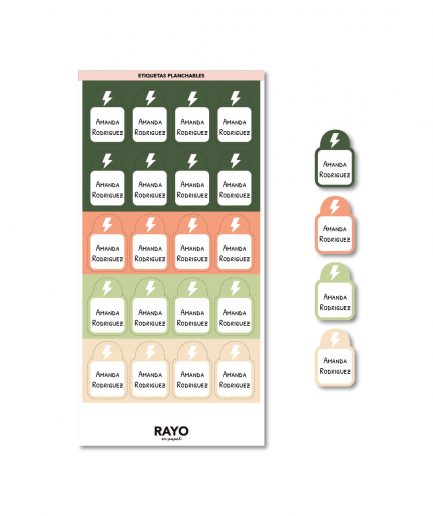 Etiquetas Minimalistas planchables | Formas S | diseña tu misma
