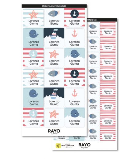 Etiquetas para Primaria | Etiquetas cuadradas | Etiquetas impermeables para objetos