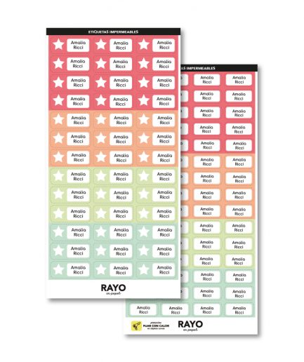 Etiquetas para Primaria | Utiles y Lápices | Etiquetas impermeables para objetos