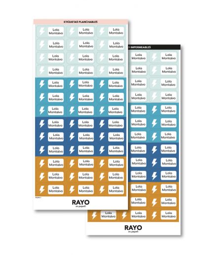 Etiquetas para Primaria | Rectangulares M | Etiquetas impermeables + planchables