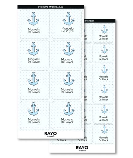 Etiquetas para Viandas y Botellas | Cuadradas L + M | Etiquetas impermeables | diseña tu misma
