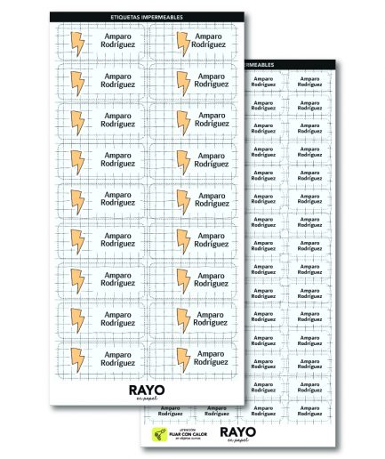 Etiquetas para Primaria | Cuadernos y Lápices | Etiquetas impermeables | diseña tu misma