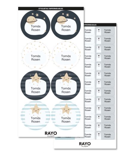 Etiquetas para Jardin | Círculos L + Rectangular M | Etiquetas impermeables